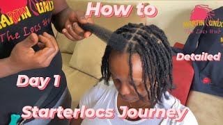 Perfect Starter Locs Tutorial  Interlocking amp Instant Crochet Method [upl. by Silvie]