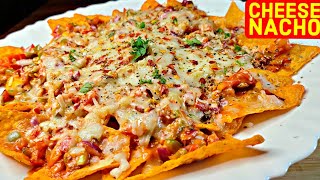 Cheesy Nachos Nacho recipes Cafe style cheese nachos Homemade NachoSnacks Recipe Veggie Nachos [upl. by Chesna]