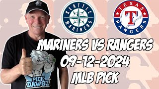 Seattle Mariners vs Texas Rangers 91224 MLB Pick amp Prediction  MLB Betting Tips [upl. by Eamaj]