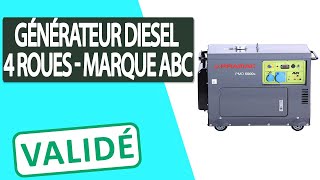 Avis Générateur de courant à moteur diesel avec 4 roues [upl. by Eneryt]