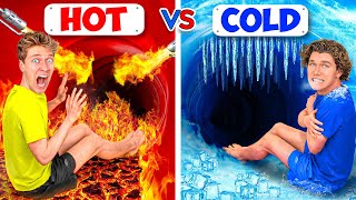 MOST EXTREME Challenges SHOCKING Breaking Rules Hot vs Cold Dares amp Trying 100 Spiciest Foods [upl. by Noied]