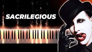 Marilyn Manson  Sacrilegious  piano karaoke instrumental cover [upl. by Alemahs469]