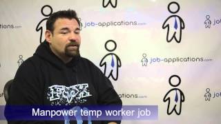 Manpower Interview  Temp Worker [upl. by Eilliw]