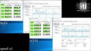 ReFS vs NTFS CrystalDiskMark AS SSD Benchmark [upl. by Corkhill]