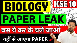 🔴 ICSE 2024 Last Minute suggestion BIOLOGY  Only do these to score 8080  Biology Secret Folder [upl. by Atteuqahs]