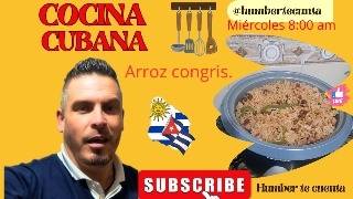 Cocina Cubana Arroz congris [upl. by Yennek]