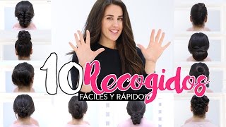 Los 10 mejores peinados y recogidos fáciles rápidos y bonitos  Patry Jordan [upl. by Asena]