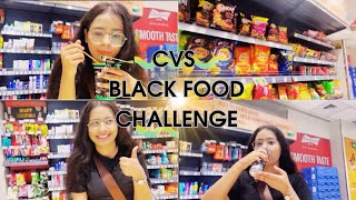 CVS Food Challenge🖤All Black Snacks🖤Anabiya Irfan Vlogs [upl. by Ranzini446]