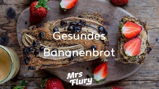 Gesundes Bananenbrot  ohne zusätzlichen Zucker ohne Fett vegan [upl. by Kenleigh]