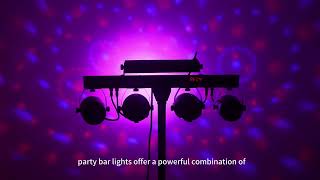 DJ Lights LED Party Bar with Stand DMX amp Sound Activated DJ Lights for Parties [upl. by Neelrac179]