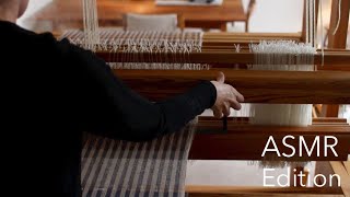 Weaving on a traditional Swedish floor loom  ASMR Edition [upl. by Mackenie]