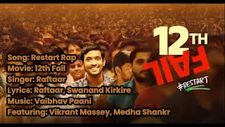 Restart song lyrics by Raftaar featuring Vikrant Massey Medha Shankr [upl. by Lemej753]