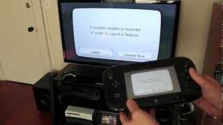 Nintendo Wii U unboxing setup amp system config video [upl. by Pris]