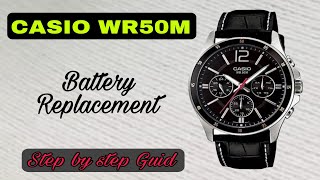 How to change Battery Casio Chronograph  casio watch battery replacement  DIY tutorial [upl. by Ytisahc]