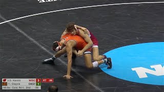 165lbs Izzak Olejnik Oklahoma State vs Dean Hamiti Wisconsin [upl. by Ria]