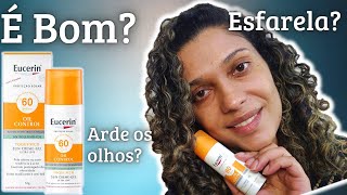 RESENHA Protetor Solar Facial Eucerin Sun Oil Control FPS60  SKINCARE DE FARMÁCIA [upl. by Ettenan]