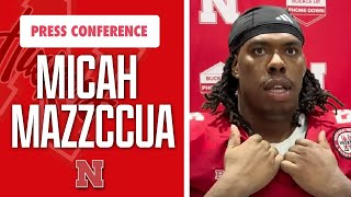 Nebraska footballs Micah Mazzccua talks win over UTEP I HuskerOnline I GBR [upl. by Fiedler]