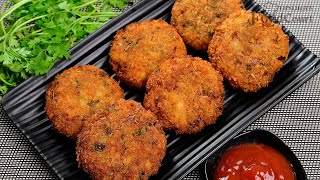 Crispy Potato Cutlet Evening Snacks Recipe Aloo Cutlet [upl. by Faline93]