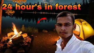 Surviving 24 Hours in forest Alone 😱 Challenge Gone wrong 😰 [upl. by Strohben]