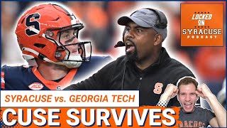 REACTION Syracuse Orange SURVIVES against Georgia Tech  Syracuse Orange Podcast [upl. by Aihsela220]