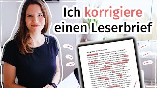 Korrektur eines Leserbriefs Besser Deutsch schreiben B2 [upl. by Davie]