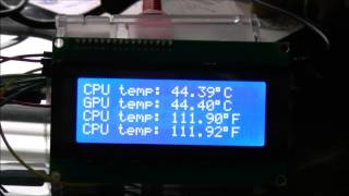 I2c 20x4 LCD cpu and gpu temperature [upl. by Hilde945]