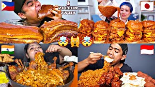 VERY HUNGRY MUKBANGERS FROM ALL AROUND THE WORLD😵🤯😵 [upl. by Suirada]