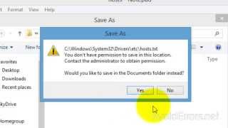 How To Edit Hosts File in Windows 8 [upl. by Nilyaj]