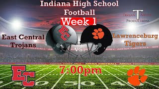 Indiana High School FootballEast Central High School  Lawrenceburg High SchoolPregame 8182023 [upl. by Ylrac]