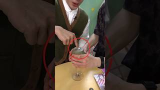 How did the coin get inside the glass magic trick 🪄magic shorts [upl. by Merat167]