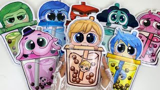 🌸Paper DIY🌸 NEW BLIND BAGS INSIDE OUT 2 milk tea Unboxing How to make inside out blind bag [upl. by Aroda]