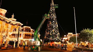 Halloween to Christmas Changeover in the Magic Kingdom Overnight Including TimeLapse 2021 [upl. by Yrolam]