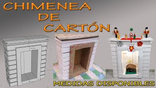 CHIMENEA DE CARTON NAVIDEÑA FACIL DIY CHRISTMAS CARDBOARD FIREPLACE [upl. by Vedette]