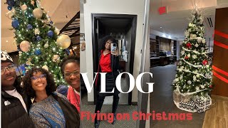 Flight Attendant Vlog Flying on Christmas Christmas Eve with Fam [upl. by Arretahs]