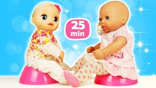 Baby Alive doll amp Baby Annabell doll videos for kids Pretend play amp baby dolls morning routine [upl. by Esinert]