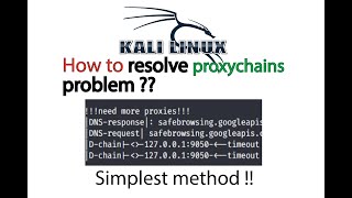 need more proxies how to resolve proxychains service kali linux 2020 [upl. by Clarice]