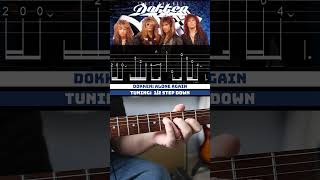 Dokken Alone Again Guitar Riff with Tab [upl. by Annekam]