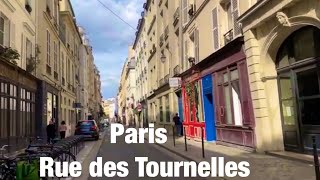 Paris city walks Rue des Tournelles Paris France 4K [upl. by Stallworth]