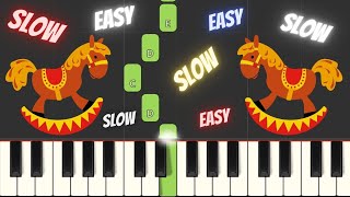 Yankee Doodle  Easy Piano Tutorial SLOW [upl. by Banerjee]