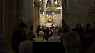 🎻 Stunning evening concert at La Sagrada Familia Any guesses on the song 🎶👇 Barcelona Music [upl. by Sillad]