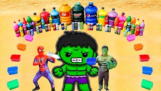 SUPERHERO amp Big Toothpaste Eruption with Orbeez Giant Coca Cola Fanta Mtn Dew and Mentos [upl. by Bernadine]