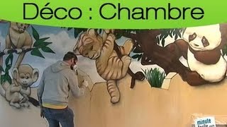 Graffiti  Fresque murale pour chambre denfant [upl. by Armillia]