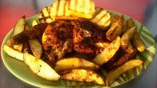 Grilled Chicken with Homemade Potato Wedges [upl. by O'Gowan596]