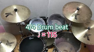 BPM 115  44 Drum beat 드럼비트 메트로놈 템포 115 [upl. by Roer]