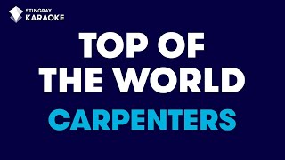 The Carpenters  Top Of The World Karaoke With Lyrics [upl. by Lauritz]