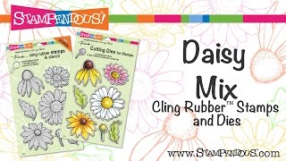 Daisy Mix Cling Rubber and Cutting Dies [upl. by Adnuhsal348]