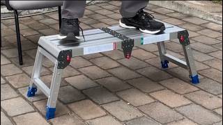 Adjustable Height Step Stool 33quot Folding Platform Review [upl. by Nilrac]