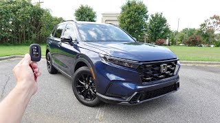 2025 Honda CRV Sport L Hybrid AWD Start Up Walkaround Test Drive and Review [upl. by Gypsy]