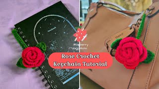 Rose Crochet Keychain Tutorial by Starberry Creations [upl. by Dupre]