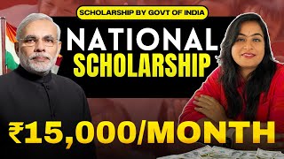 Government of India  ₹15000month  National Scholarship for postgraduate 2024 scholarship [upl. by Jelena179]